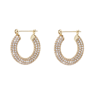 Amalfi Pave Diamond Hoops
