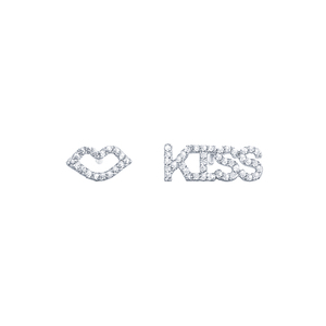 KISS&Lip Shaped Asymmetric Earstuds