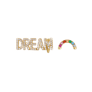 Dream Rainbow Letter Earstuds
